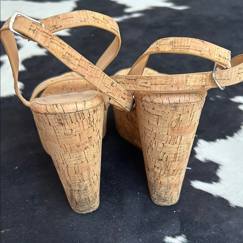 Forever 21 Cork Platform wedge Sandals - Picture 3 of 4